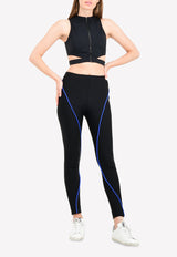 توب بقصة صدرية مع نسيج شبكي بفتحات