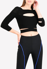 توب قصير سلاشد محبوك