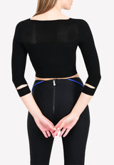 توب قصير سلاشد محبوك