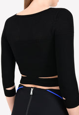 توب قصير سلاشد محبوك