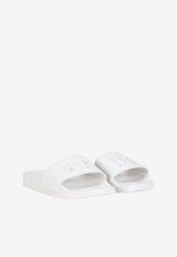 Dolce & Gabbana Kids Kids DG Millennials Logo Slides D11031 A1735 80001 White