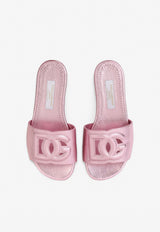 Dolce & Gabbana Kids Girls DG Millennials Metallic Leather Sandals D11032 A5439 8M305 Pink