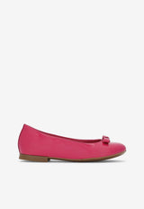 Dolce & Gabbana Kids Girls DG Logo Patent Leather Ballet Flats Fuchsia D11141 A1328 80411