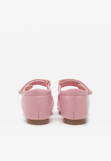 Dolce & Gabbana Kids Baby Girls Charm Embellished Leather Sandals D20045 A1328 80416 Pink
