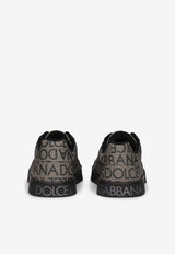 Dolce & Gabbana Kids Boys Logo Jacquard Low-Top Sneakers Brown DA0702 AJ699 89875