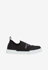 Dolce & Gabbana Kids Boys DG Milano Portofino Slip-On Sneakers Black DA5104 AV247 HNR18