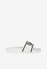 Dolce & Gabbana Kids Kids DG Logo Slides White DD0318 A6E33 89697