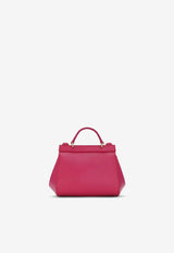 Dolce & Gabbana Kids Girls Mini Sicily Top Handle Bag in Patent Leather Fuchsia EB0003 A1067 80411