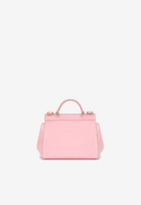 Dolce & Gabbana Kids Girls Mini Sicily Crossbody Bag in Patent Leather Pink EB0003 A1067 80416