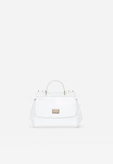 Dolce & Gabbana Kids Girls Mini Sicily Crossbody Bag in Patent Leather White EB0003 A1067 87682
