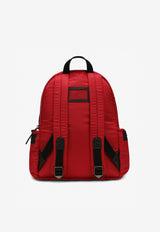 Dolce & Gabbana Kids Boys Logo Patch Nylon Backpack Red EM0109 AQ914 8B541