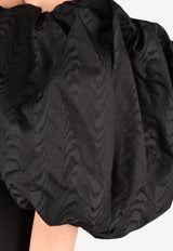 توب ليدي تشاترلي من الحرير بأكتاف متدلية مع أكمام منفوخة