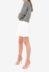 Vaporize Metallic Knit Long Sleeve Sweater