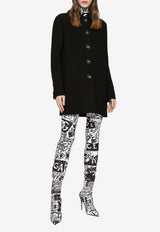 Dolce & Gabbana Double Crepe Buttoned Coat Black F0C1IT FU3QE N0000