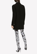 Dolce & Gabbana Double Crepe Buttoned Coat Black F0C1IT FU3QE N0000