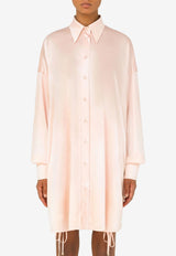 Dolce & Gabbana Oversize Satin Shirt Pink F5P16T FURAG F0210