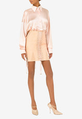 Dolce & Gabbana Oversize Satin Shirt Pink F5P16T FURAG F0210