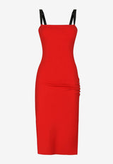 Dolce & Gabbana Sleeveless Knee-Length Dress Red F6BCDT FURL6 R2254