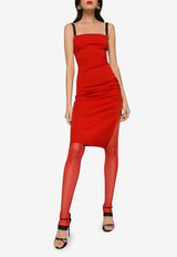 Dolce & Gabbana Sleeveless Knee-Length Dress Red F6BCDT FURL6 R2254