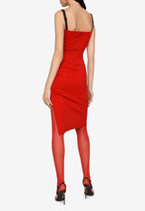 Dolce & Gabbana Sleeveless Knee-Length Dress Red F6BCDT FURL6 R2254