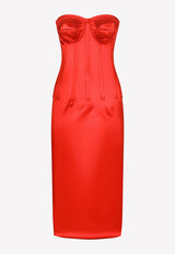 Sleeveless Midi Corset Dress Dolce & Gabbana F6BDLT FURAD R2244