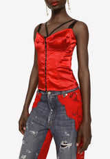 Satin Corset Top Dolce & Gabbana F771ST FURAD R2244