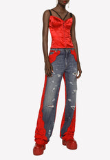 Satin Corset Top Dolce & Gabbana F771ST FURAD R2244