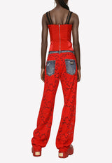 Satin Corset Top Dolce & Gabbana F771ST FURAD R2244