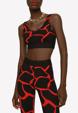 Giraffe-print Jersey Bralette Dolce & Gabbana F8O09T FSG56 HSYQN