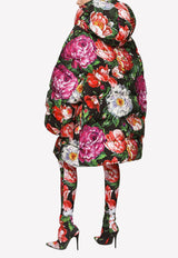 Dolce & Gabbana Oversized Floral Print Down Jacket Multicolor F9N42T FSSIZ HN3VW