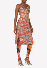 Dolce & Gabbana All-Over Floral Print Tights Multicolor FC163A HLM55 HN3IZ