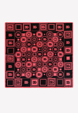 Dolce & Gabbana Logo Print Twill Scarf Red FN090R G0XCJ HE3GS