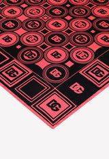 Dolce & Gabbana Logo Print Twill Scarf Red FN090R G0XCJ HE3GS