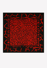 Animalier Twill Silk Scarf Dolce & Gabbana FN090R GDBKR HSYJN