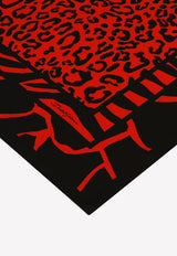 Animalier Twill Silk Scarf Dolce & Gabbana FN090R GDBKR HSYJN