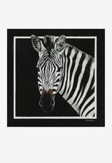 Dolce & Gabbana Zebra Print Twill Scarf Monochrome FN092R GDAOU HN3RM