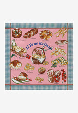 Dolce & Gabbana Bread Print Silk Scarf Multicolor FN092R GDAWE HF3UQ