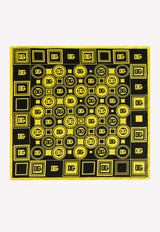 Dolce & Gabbana DG Print Twill Scarf in Silk Yellow FN093R G0XCJ HG3GS
