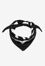 Dolce & Gabbana Zebra Print Silk Scarf Monochrome FN093R GDAOU HY3CQ