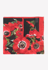 Dolce & Gabbana Floral Print Fringed Scarf Multicolor FS184A GDAYQ HNAA5