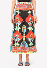 Dolce & Gabbana Carretto Print Cotton Culotte Pants Multicolor FTA5NT GDS11 HH93D