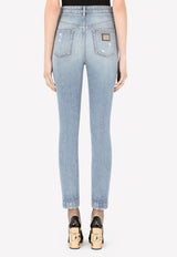 Dolce & Gabbana Audrey Cotton Ripped Jeans Blue FTAH6D G8EE8 S9001