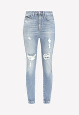 Dolce & Gabbana Audrey Cotton Ripped Jeans Blue FTAH6D G8EE8 S9001