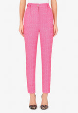 Dolce & Gabbana Sequins Embellished Slim Pants Pink FTAM2T FLM7Q F0728