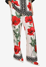 Dolce & Gabbana Poppy-Print Twill Pajama Pants Multicolor FTAMPT HI1HI HA3VN