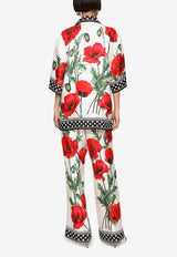 Dolce & Gabbana Poppy-Print Twill Pajama Pants Multicolor FTAMPT HI1HI HA3VN