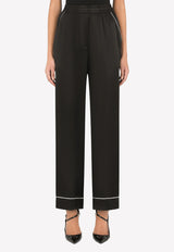 Dolce & Gabbana Satin Pajama Pants Black FTB0MT FU1AU N0000