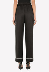 Dolce & Gabbana Satin Pajama Pants Black FTB0MT FU1AU N0000