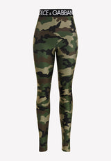 Dolce & Gabbana Camouflage Print Leggings Military Green FTB5TT FSG0U HHK26