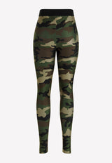 Dolce & Gabbana Camouflage Print Leggings Military Green FTB5TT FSG0U HHK26